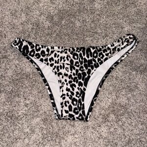 Victoria's Secret Black and White Leopard Bikini Bottom